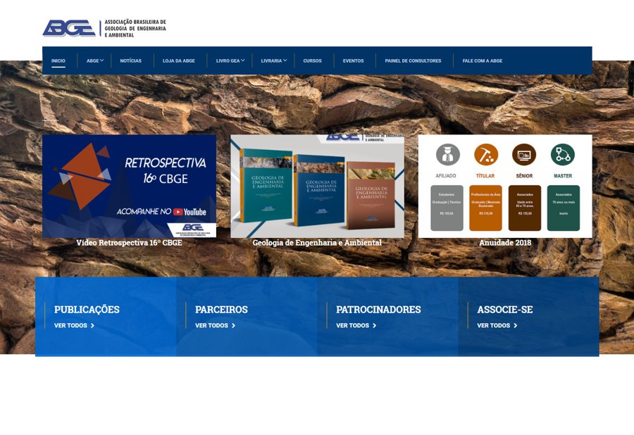 Sitio web de ABGE Brasil