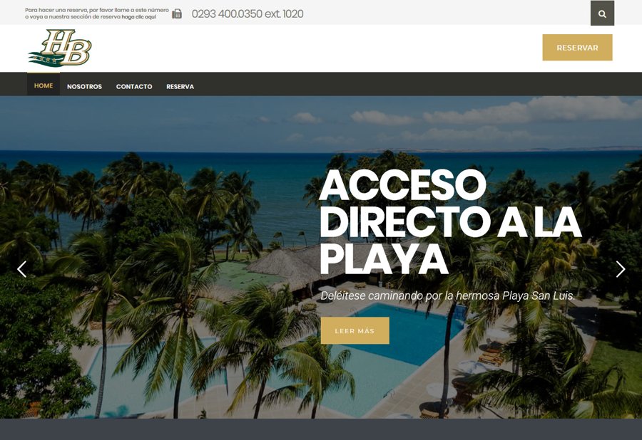 Sitio web del Hotel Los Bordones