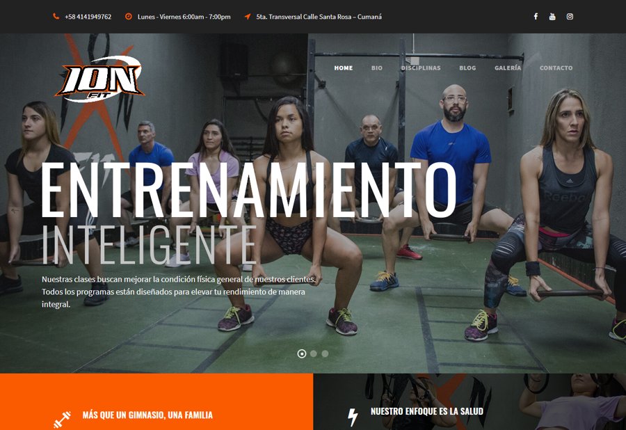 Sitio web de Ion Fit